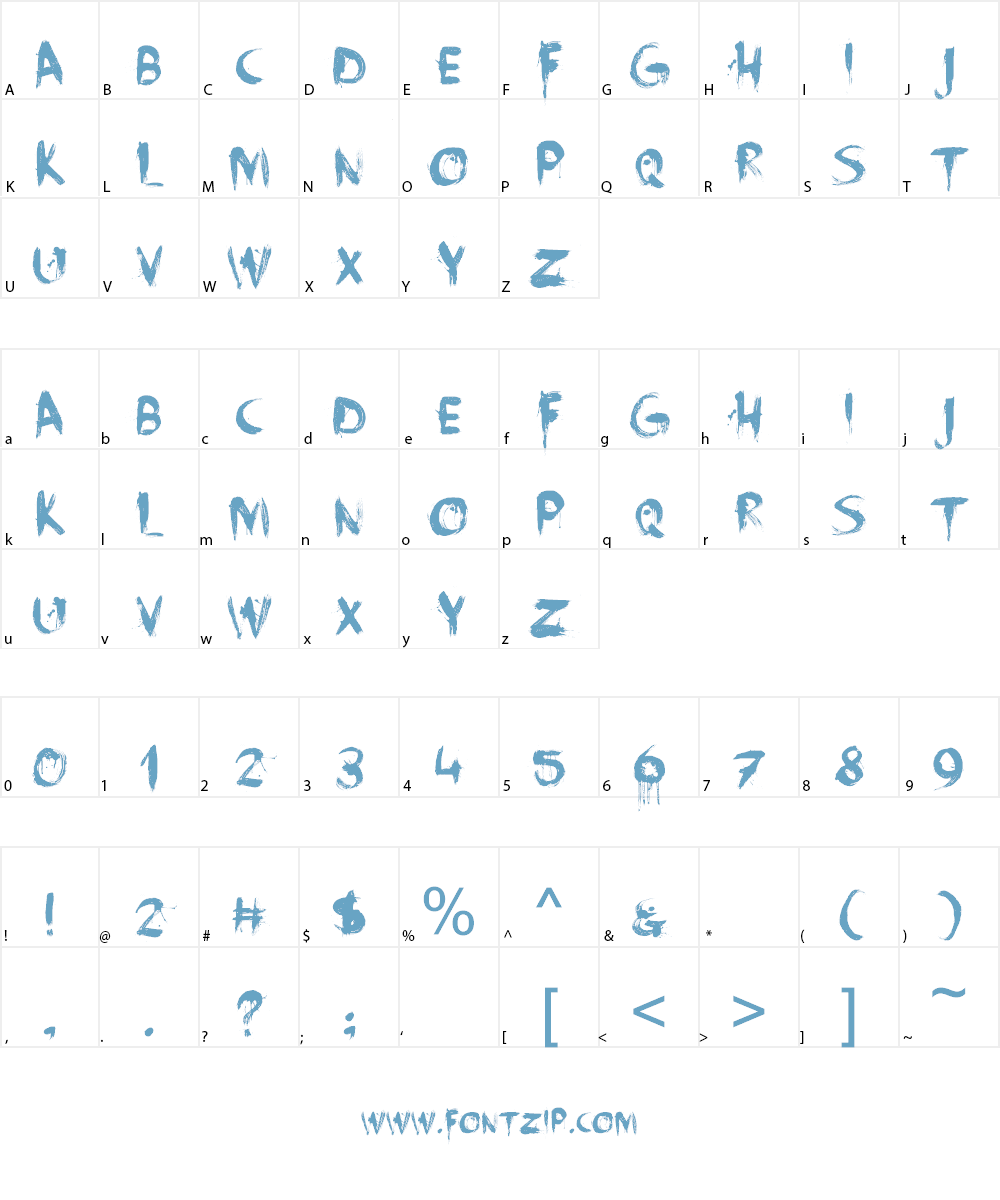 Face Your Fears Font Character